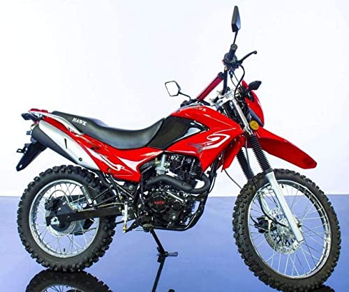 250cc Dirt Bike Hawk 250 Enduro Street Bike Motorcycle Bike(Red)