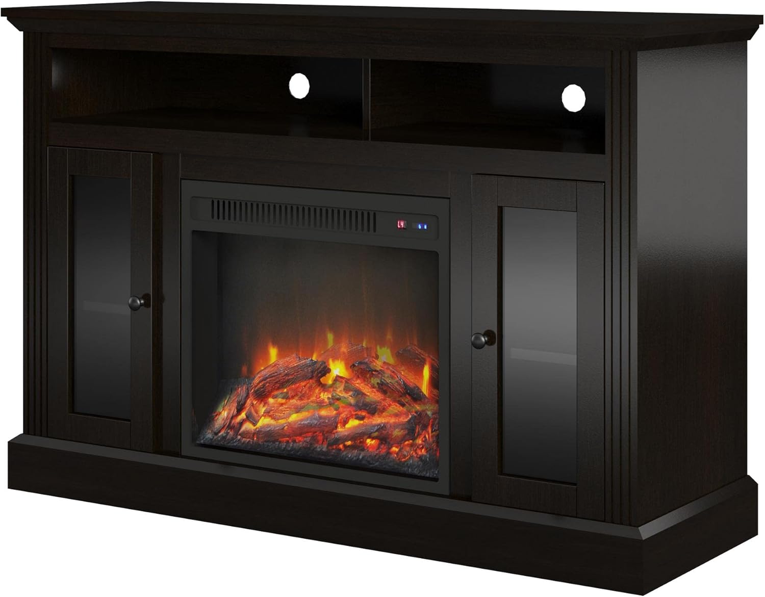 Ameriwood Home Chicago Electric Fireplace TV Console for TVs up to a 50, Espresso,1764096PCOM