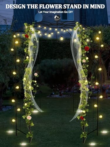 9.5FT Birdcage Shape Garden Arch, Kalolary Pergola Plant Climbing Trellis Arbor Heavy Duty Wedding Arbor Metal Gazebo Garden Arch for Outdoor Arbor Climbing Plants Backyard Patio Wedding Ceremony