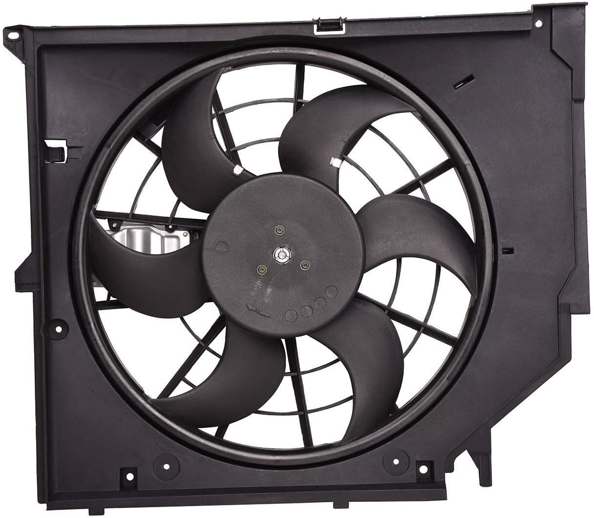 Bapmic 17117561757 Radiator Cooling Fan Assembly for BMW E46 325i 328i 330i 99-05