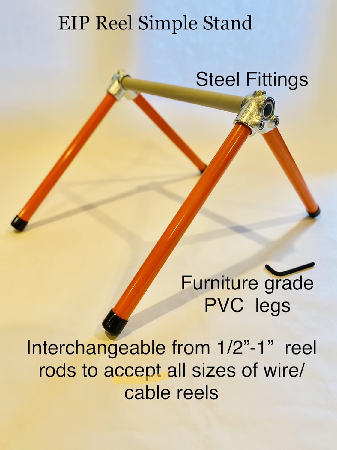 EIP Wire Reel Dispenser & Reel Simple Stand Wire/Cable Reel work alone with Romex or single conductor wire