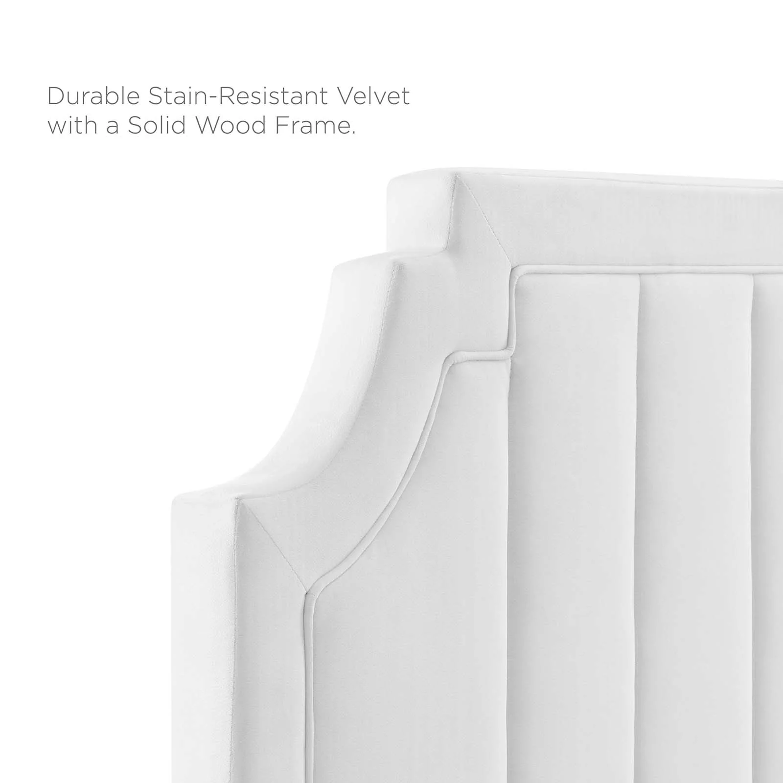 Modway Sienna Performance Velvet King Platform Bed in White