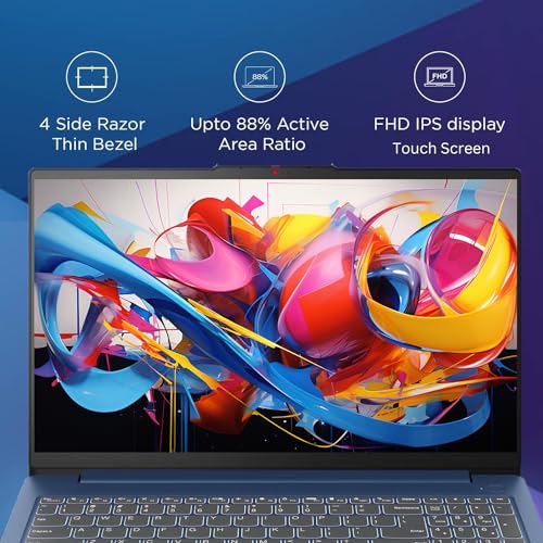 Lenovo IdeaPad 3 Laptop, 15.6" FHD Touchscreen, Intel Core i5-1155G7, 24GB RAM, 512GB SSD, Webcam, HDMI, Wi-Fi 6, Windows 11 Home, Blue