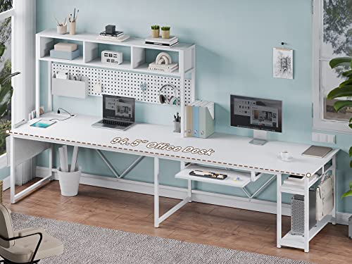 SEDETA L Shaped Gaming Desk, Reversible Computer Desk with Power Outlet and Pegboard, Gaming Desk with Led Lights, Keyboard Tray and Storage Bag for Home Office, Black