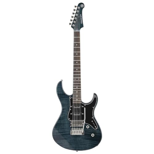 YAMAHA 6 String Solid-Body Electric Guitar, Right, Translucent Black, 612VII (PAC612VIIFM TBL)