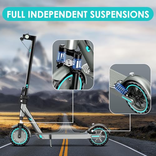 Electric Scooter for Adults, 19Mph, 15/21 Miles Range, Aluminum Alloy E-Scooter with 8.5" Honeycomb Tire, Foldable Escooter with Dual Braking System and App Control