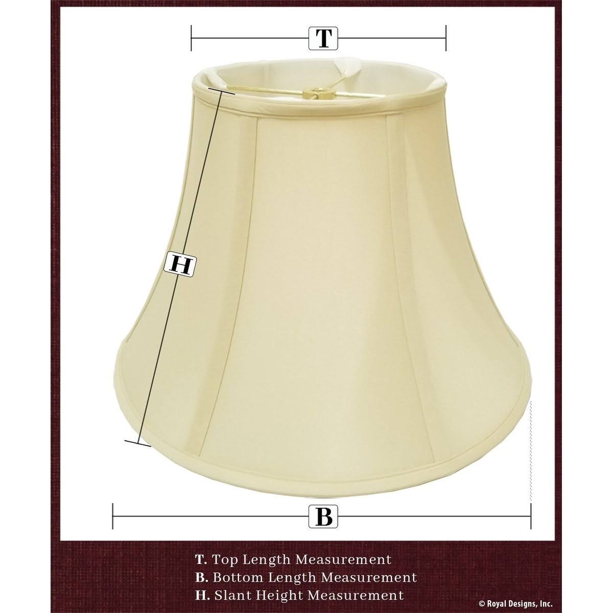 Royal Designs Bottom Outside Scallop Bell Black Lamp Shade, 6 x 12 x 10.25