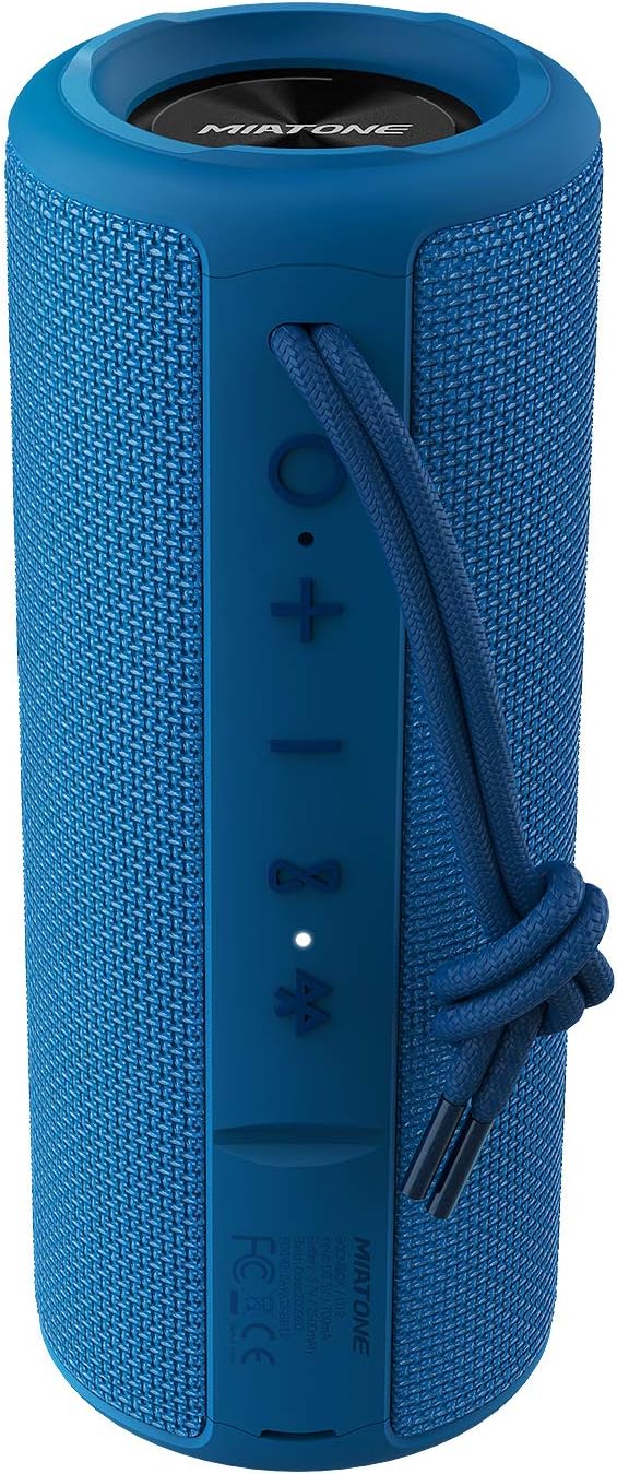 MIATONE Outdoor Portable Bluetooth Speakers Waterproof Wireless Speaker for Camping (Black)