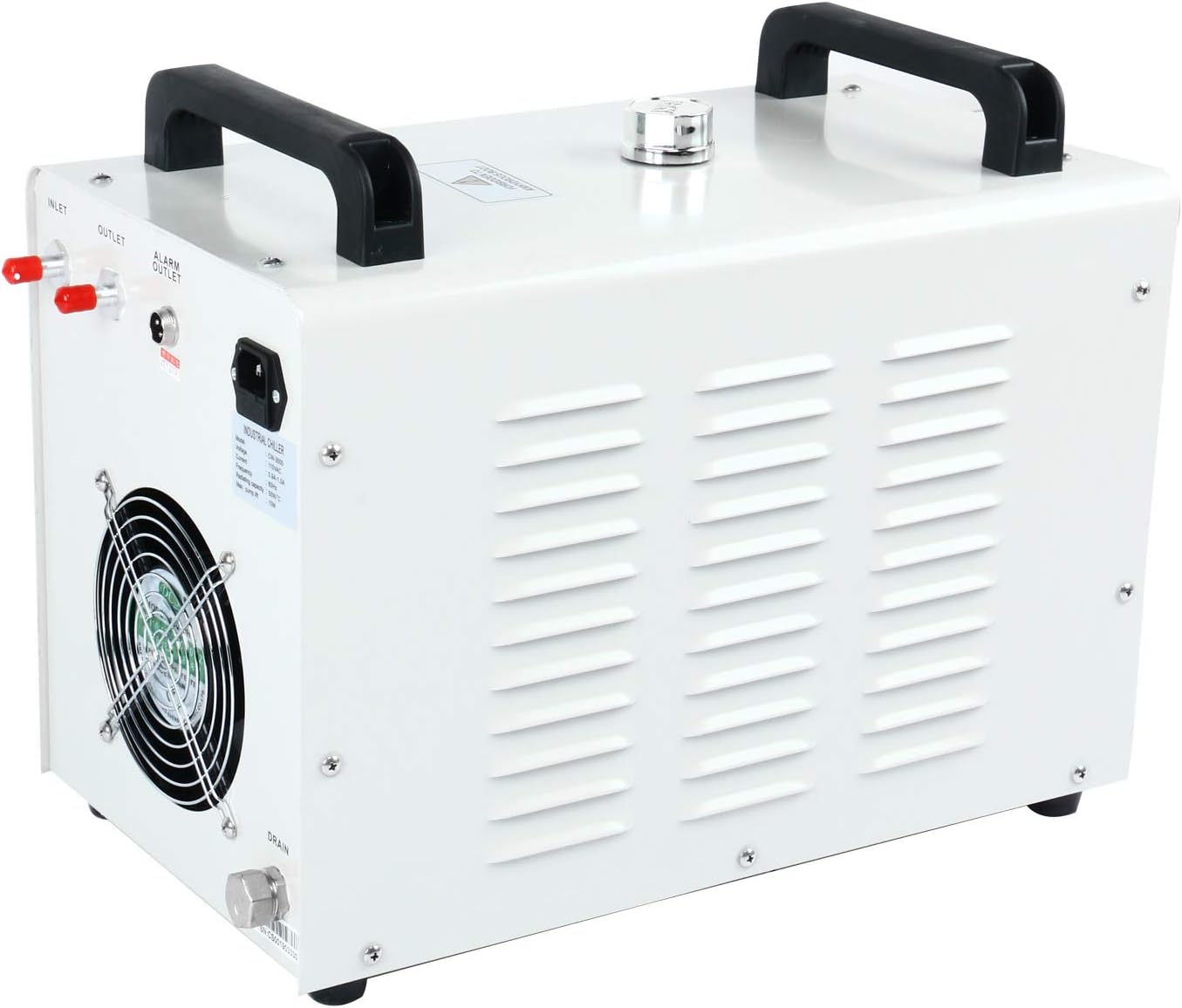 DasMarine CW-3000 Water Chiller,8L Industrial Water Chiller,Thermolysis Type Water Cooling Chiller Machine,110V Economic Water Cooling Equipment for 60W 80W Laser Engraving Machine