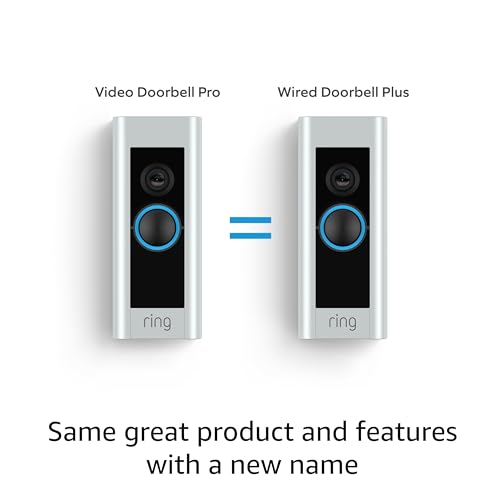 Ring Wired Doorbell Plus - Upgraded, with added security features and a sleek design (existing doorbell wiring required)