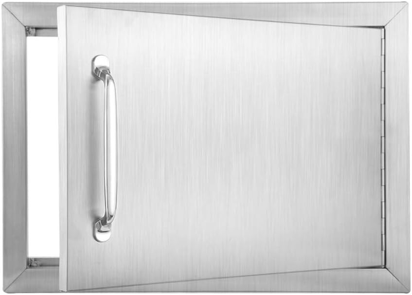 Karpevta Outdoor Kitchen Doors 14''W X 20''H Inch BBQ Access Door - Stainless Steel Single Wall Construction Vertical Door for Outdoor Kitchen Grilling Station or Commercial BBQ Island