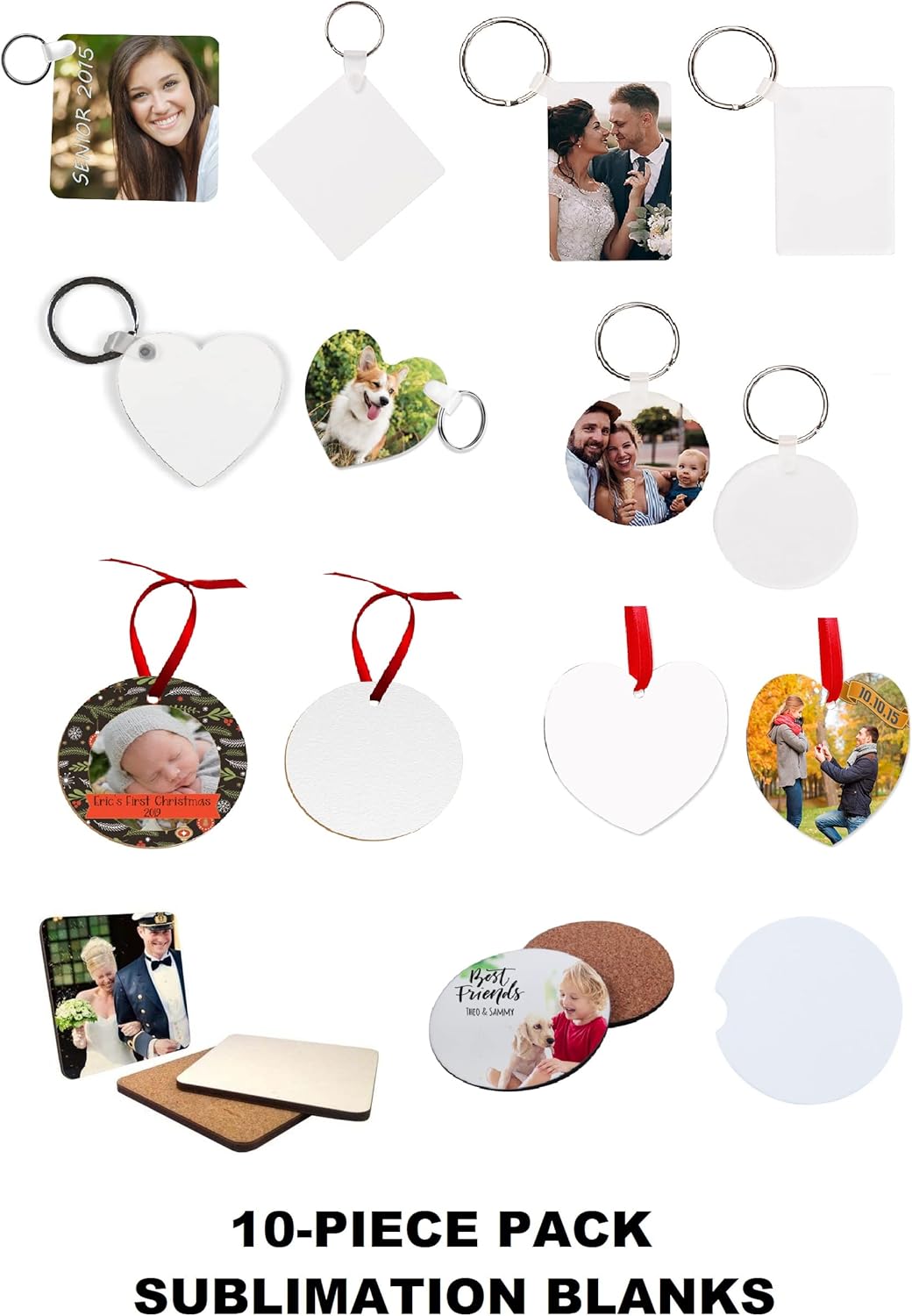 Sawgrass Virtuoso SG500 Sublimation Printer (Starter Package) with Designer Software, Dust Cover, Paper, Inks, Tape, 10 Pieces Sublimation Blanks, White