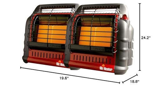 Mr. Heater F274805 Big Buddy Propane Tank Powered Heater (2-Pack) - Indoor and Outdoor Use - Portable Heating for Camping, Tents, Garage (2 Items)