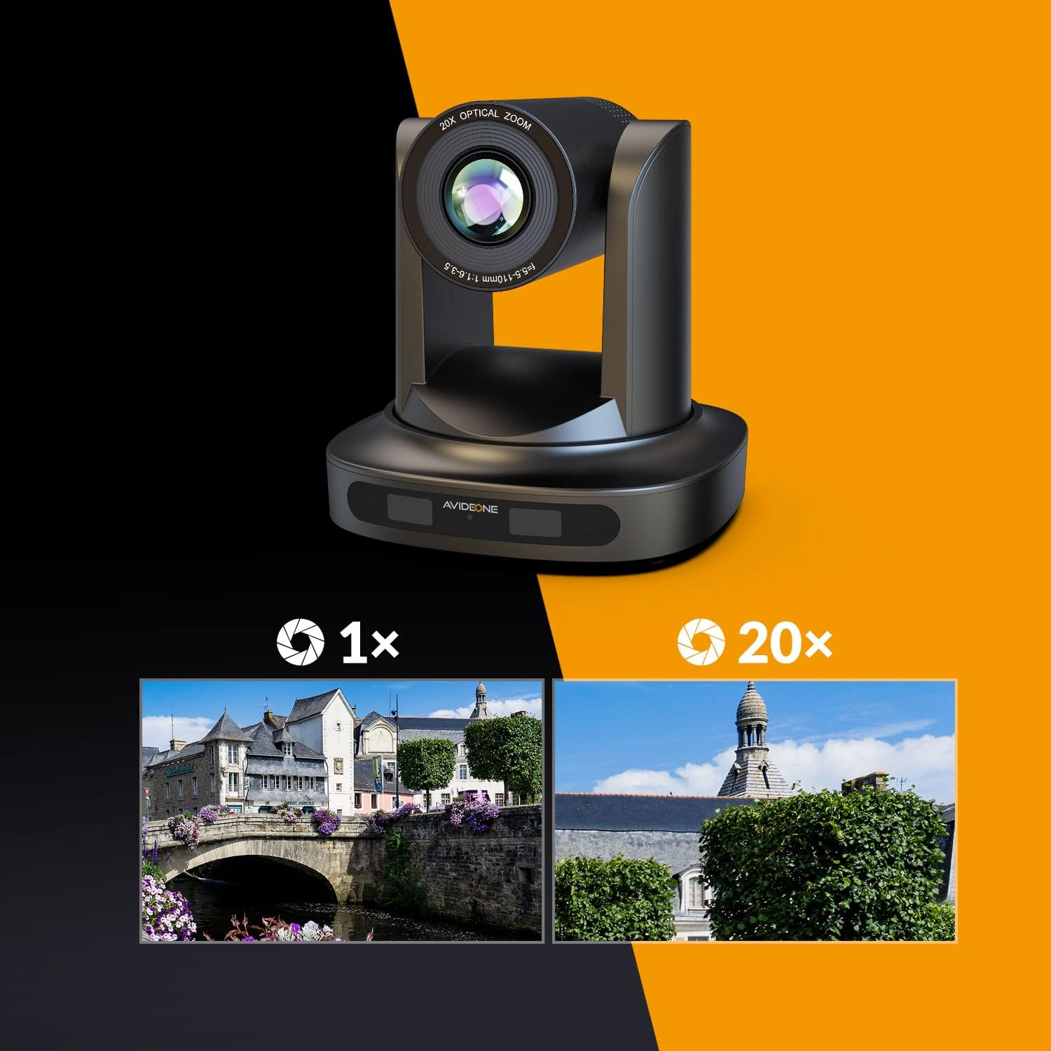Church Camera Live Streaming Conference Room Camera System PTZ Camera POE 20x Optical Zoom with Simultaneous HDMI/3G-SDI 1080P 60Fps IP Live Streaming for Meeting Broadcast Conference Churches Events