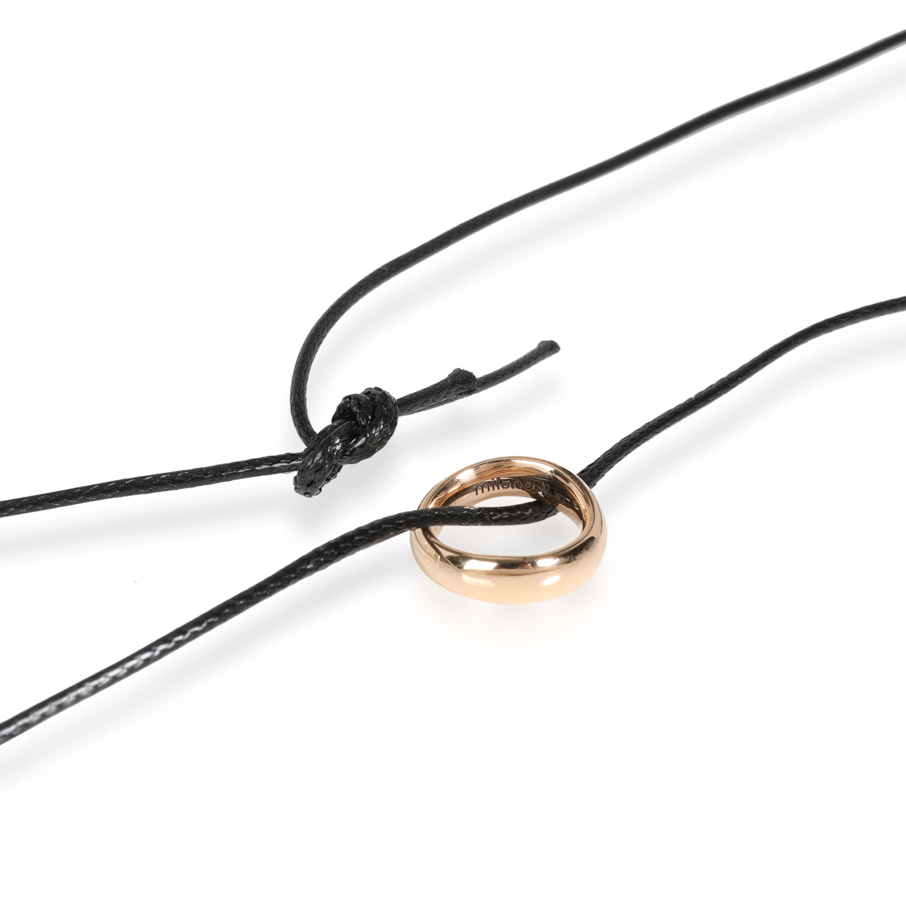 Pomellato Milano Wedding Band Ring Pendant in 18k Rose Gold Pre-Owned