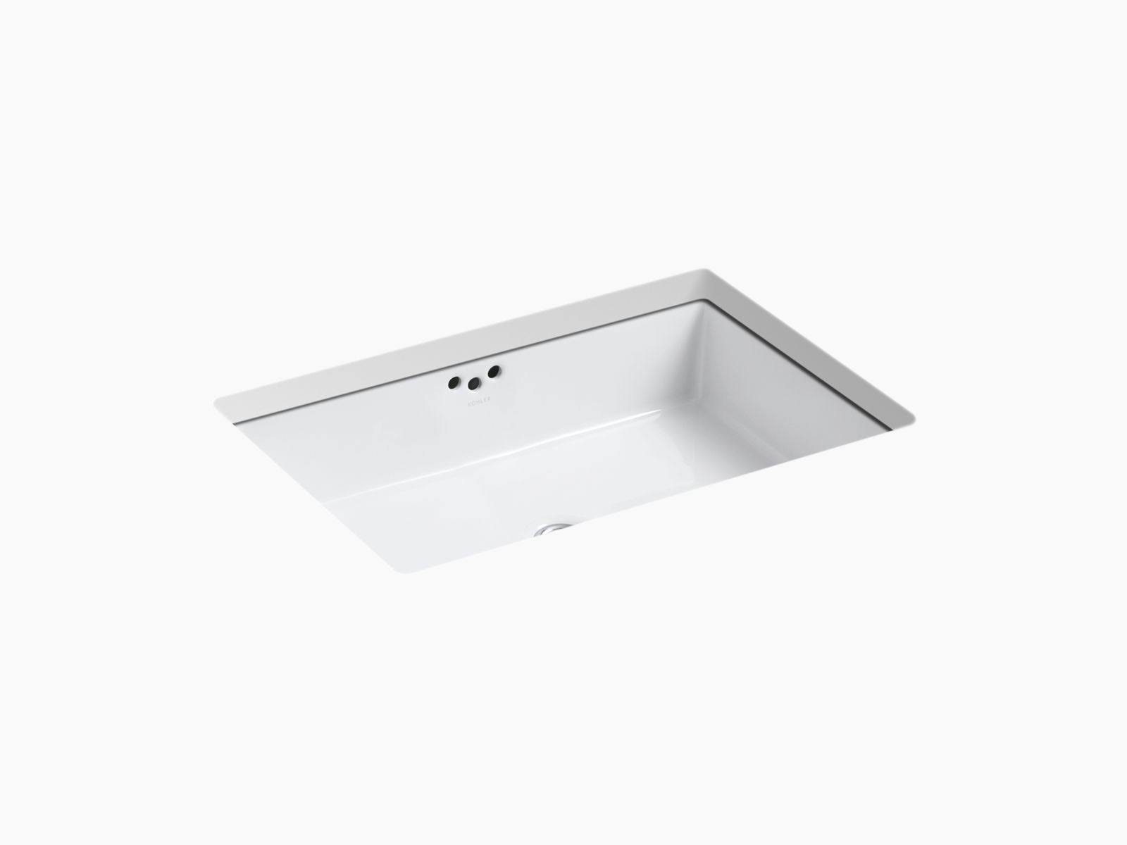 KOHLER Kathryn Vitreous China Undermount Bathroom Sink with Glazed Underside