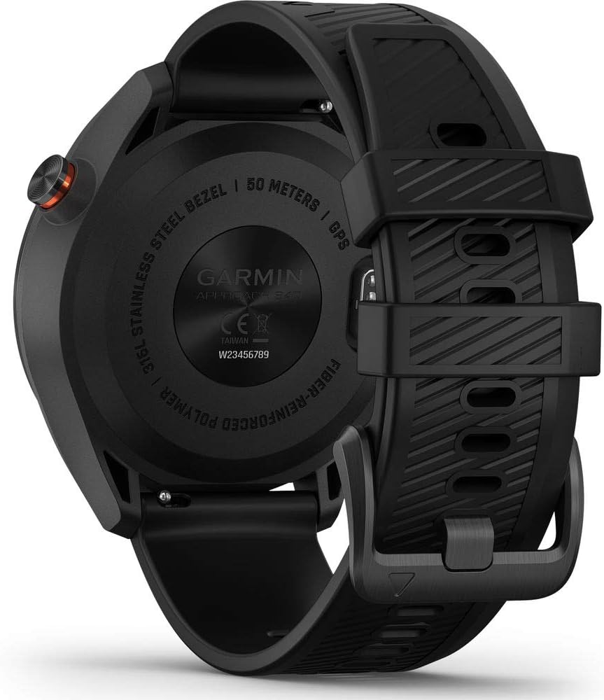 Garmin Approach S40, Stylish GPS Golf Smartwatch, Lightweight with Touchscreen Display, Black
