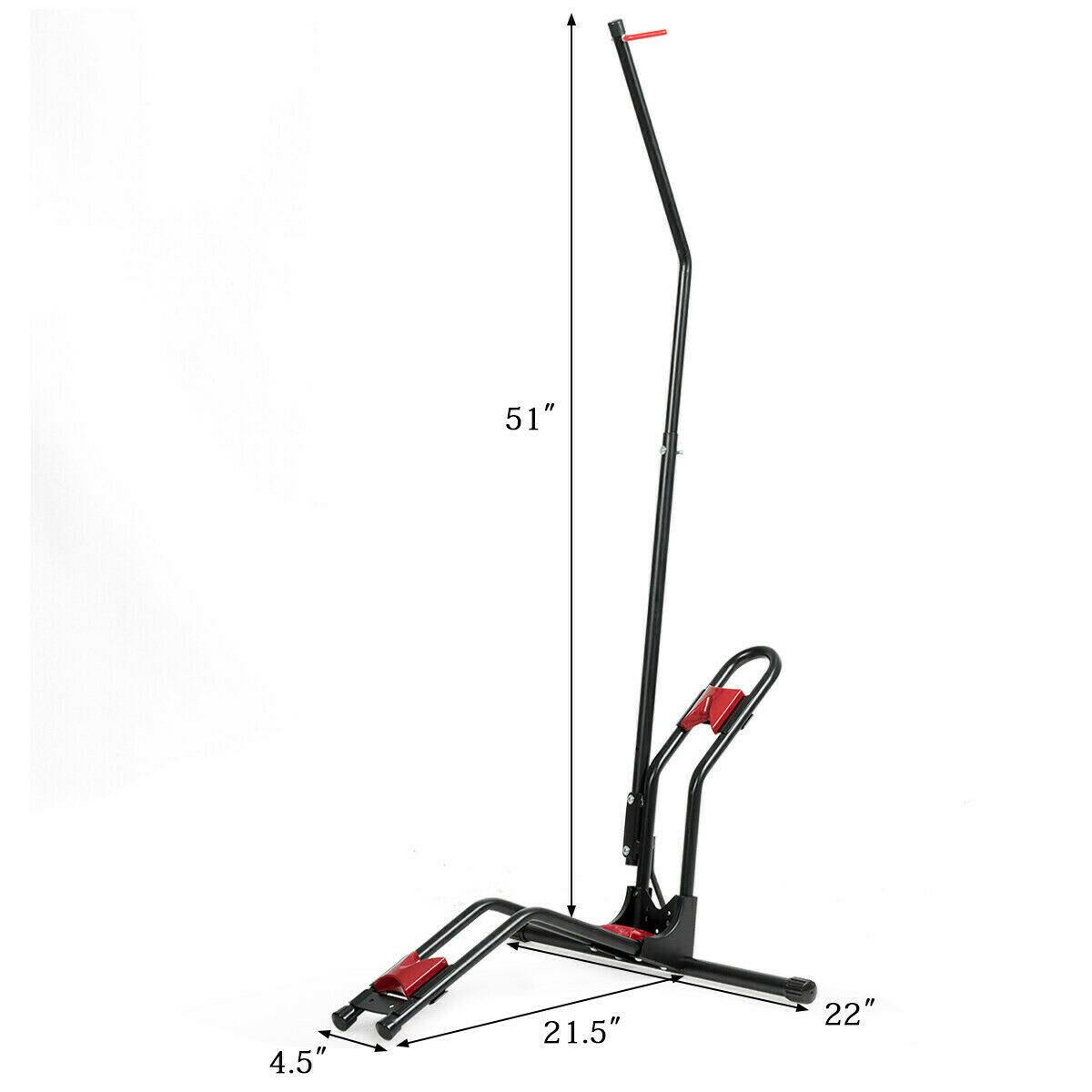 Bike Floor Stand Bike Rack Stand for Vertical/Horizontal Indoor Bike Storage