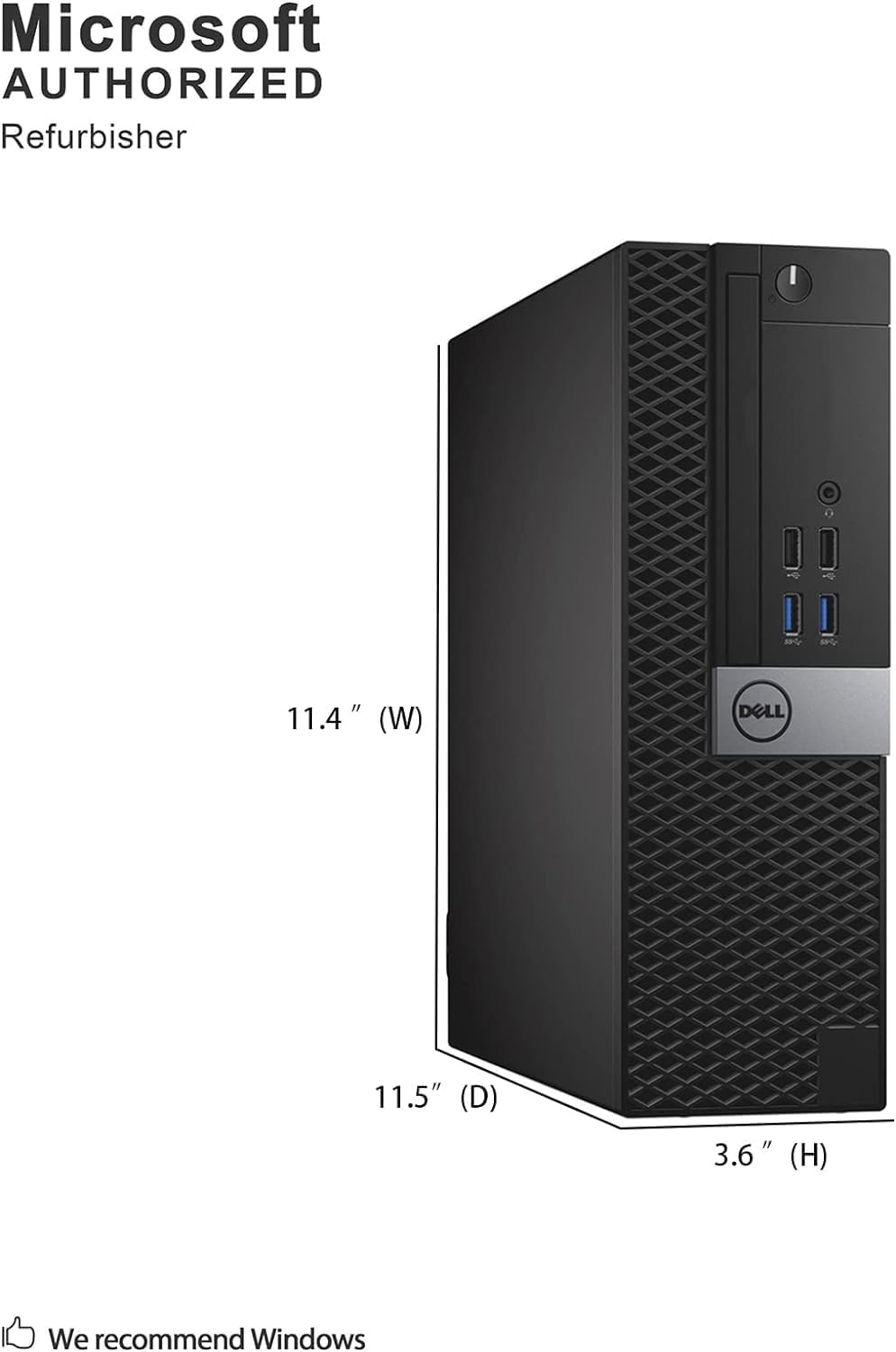 DELL Optiplex 7040 Business SFF Computer Small Tower PC, Intel Core i5-6500, 16GB Ram, 512GB SSD, WiFi, Bluetooth, Mouse and Keyboard, Windows 10 Pro (Renewed)