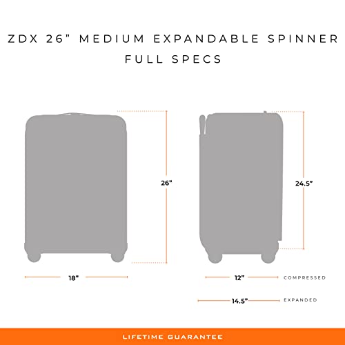 Briggs & Riley Domestic 22" Carry On Expandable Spinner - Luggage for Travel, Suitcases with Wheels, Softside Rolling Bag for Men & Women, Self-Repairing Zipper - ZDX Collection, Hunter