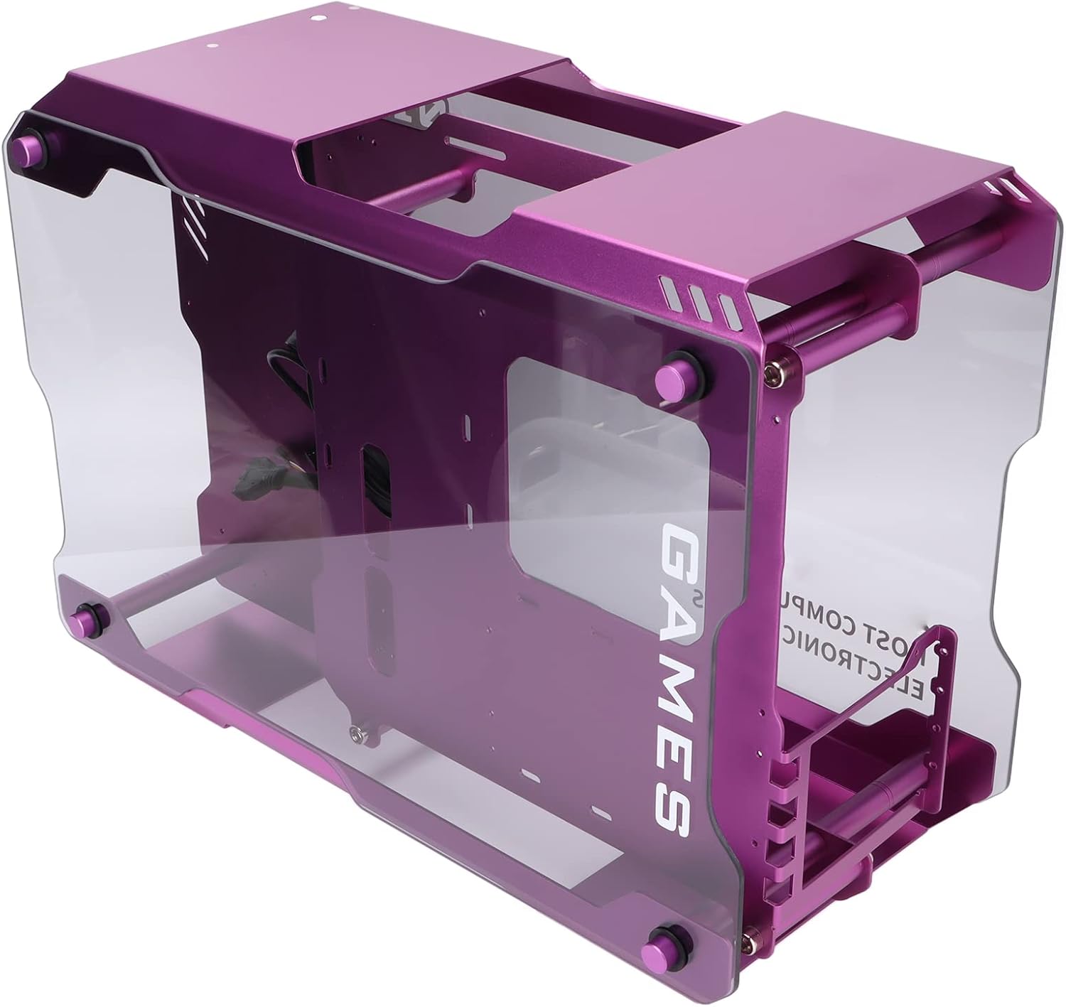 Dilwe Premium Mid-Tower ATX Case PC Gaming Case, Tempered Glass Panels Gaming PC Case Computer Chassis, ATX Matx Open Style Water Cooled Mini Gaming Chassis