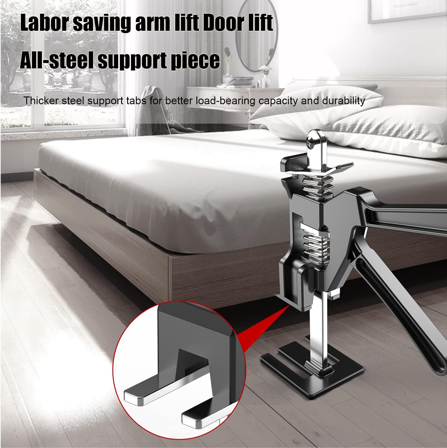 2 Packs Labor-Saving Arm Height Adjuster Lifting Device, Hand Lifting Tool Jack, Drywall Lifts, Furniture Jack for Door, Cabinet, Wall Tile, Lifting Height 9.8Inch, Maximum 260 Pounds Pack of 2