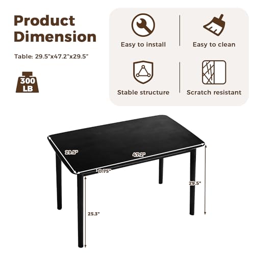 DELAVIN 29.5" Solid Wood Dining Table, Modern Small Dining Table, Square Farmhouse Kitchen Table, Cafe Table for Living Room Dining Room, Easy Assembly, Walnut