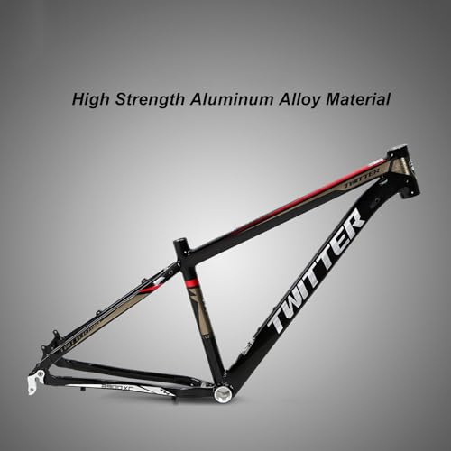 Mountain Bike Frame 27.5er 29er Aluminum Alloy Hardtail Frame 15/17/19” Disc Brake QR 135mm BB 68mm Internal Routing XC Off-Road Adult Bike Frame(Color:Orange,Size:27.5/29"*17")