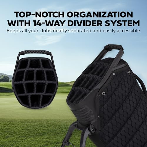 Sun Mountain 2025 4.5LS 14-Way VLO Bag - Prime Organization with Our 14 Way Golf Stand Bag - Lightweight Golf Club Bag with Full-Length Pockets and Adjustable Straps for Enhanced Carry