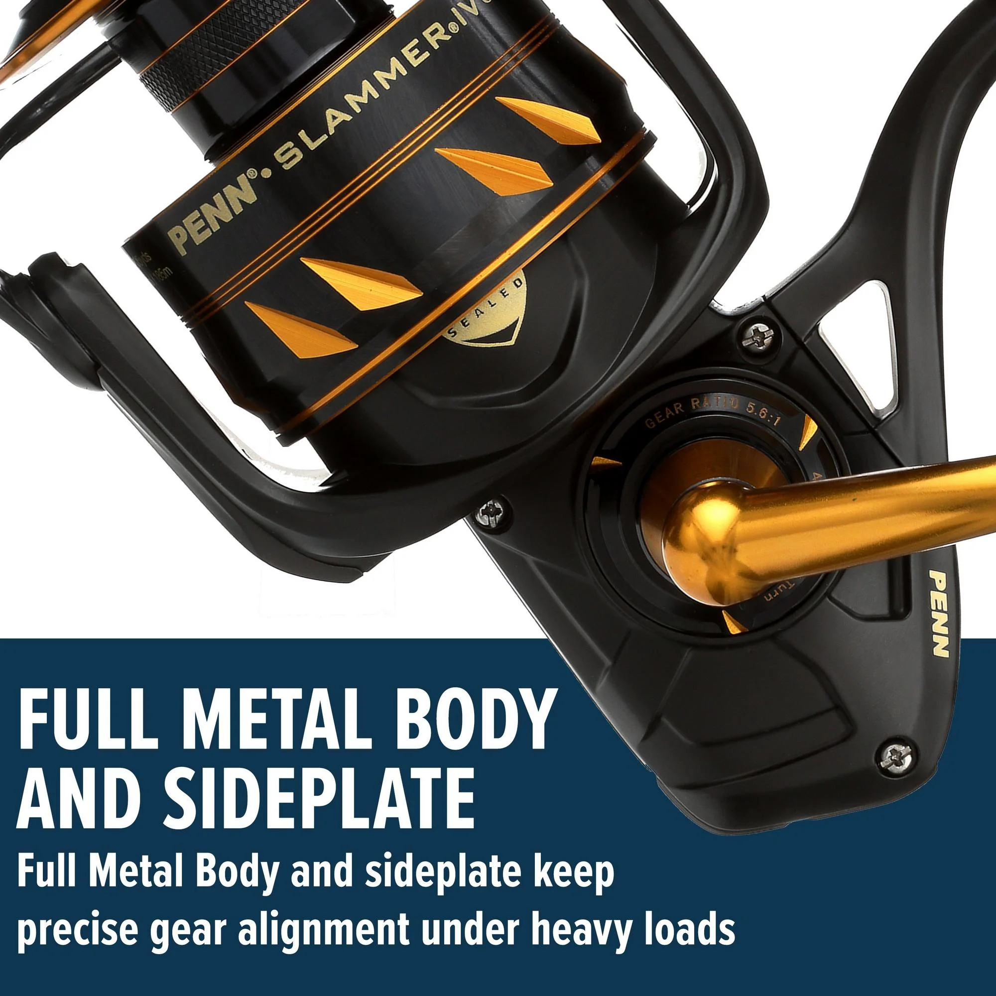 PENN Slammer IV Spinning Reel, Size 4500, 7.0:1 Gear Ratio