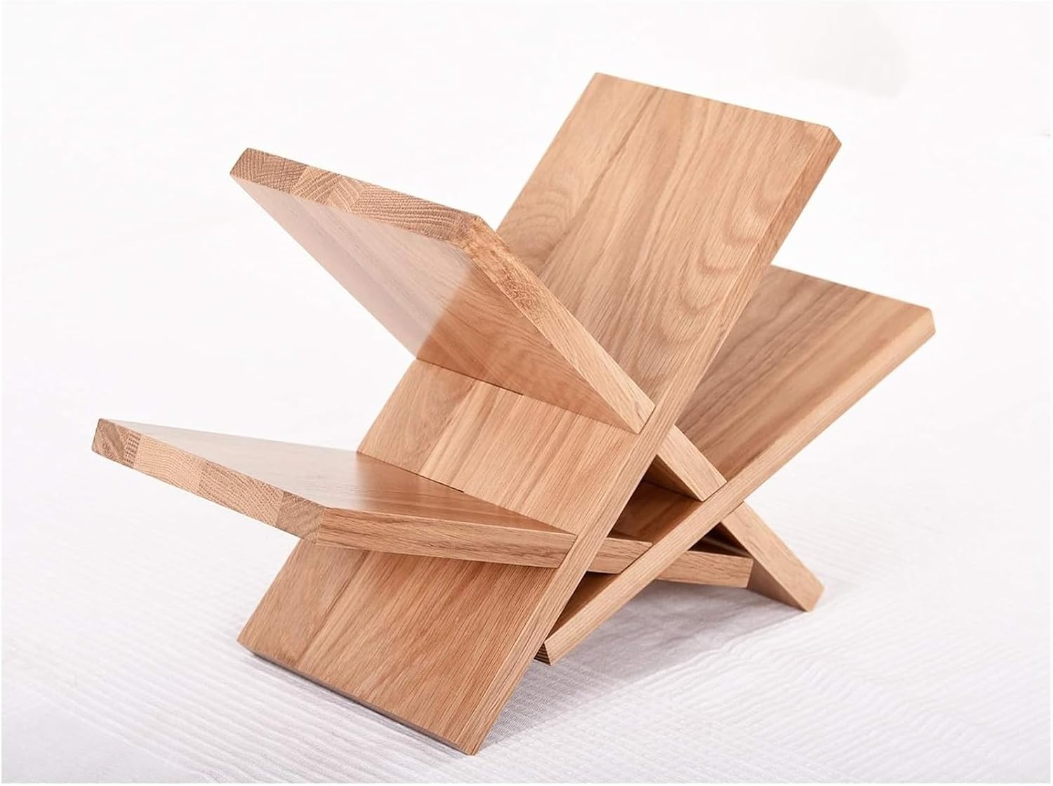 Bookshelf Bookcase Creative X Design Desk Bookshelf Simple Small Bookshelf Oak Desk Display Stand, Bookshelf