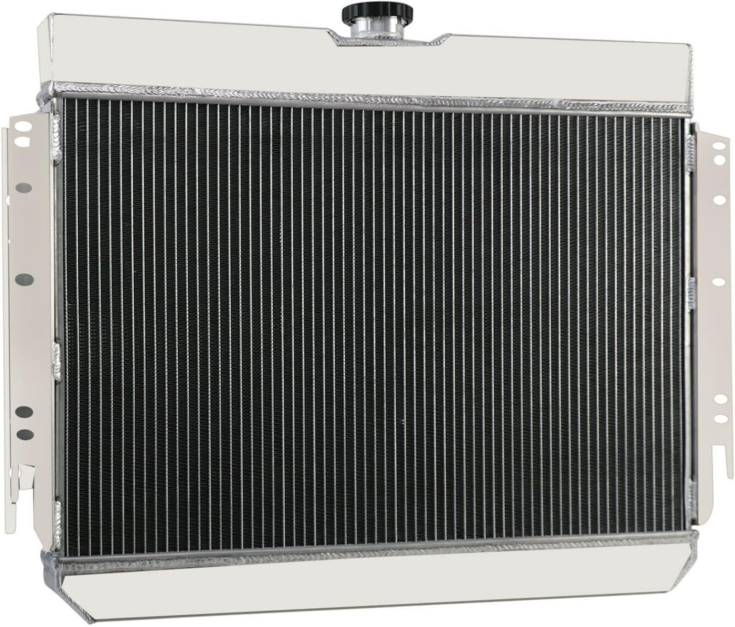 RadRace 3 Row Aluminum Radiator for 1963-1968 Chevy Bel Air Impala Biscayne 64-67 El Camino 67 68 Caprice 64 65 Chevelle 1964 1965 1966 1967 Radiators, 3 Row Radiator