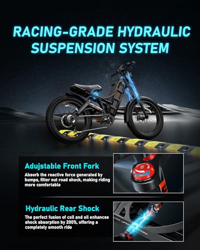 Romeo Pro/Romeo Ⅱ[2024 New]1200W/2500W Dual Motor 60Ah Adult Electric Bikes, 26*4/ 20*5 Fat Tire Electric Mountain Bike 34/37 Mph120+Miles Long Range Electric Bicycles, Four Piston Brake Ebike