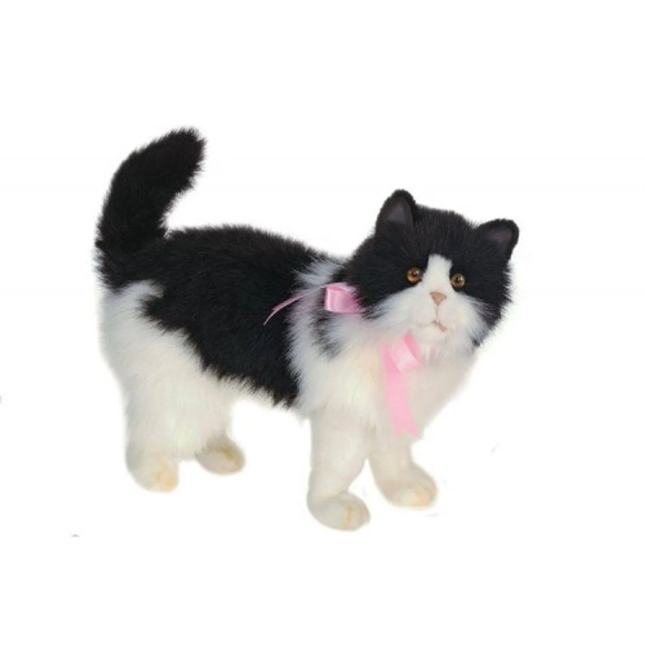 Hansa Black and White Cat Plush