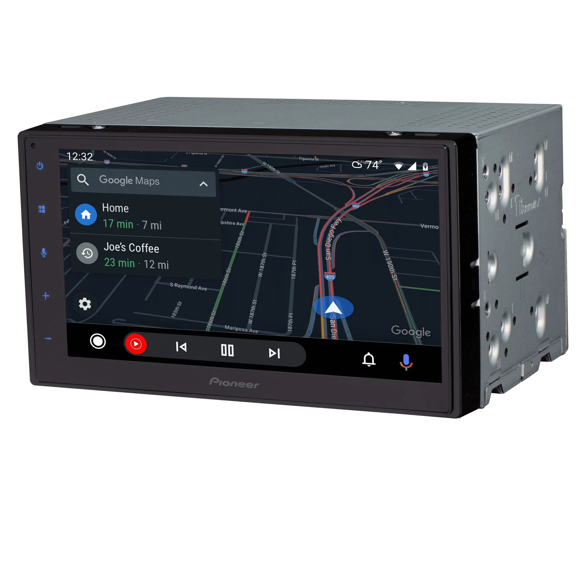 Pioneer DMH-160BT Car Play/Android Auto Digital Media Receiver with 6.8 Touchscreen and Bluetooth,Double Din, Backup Camera Ready