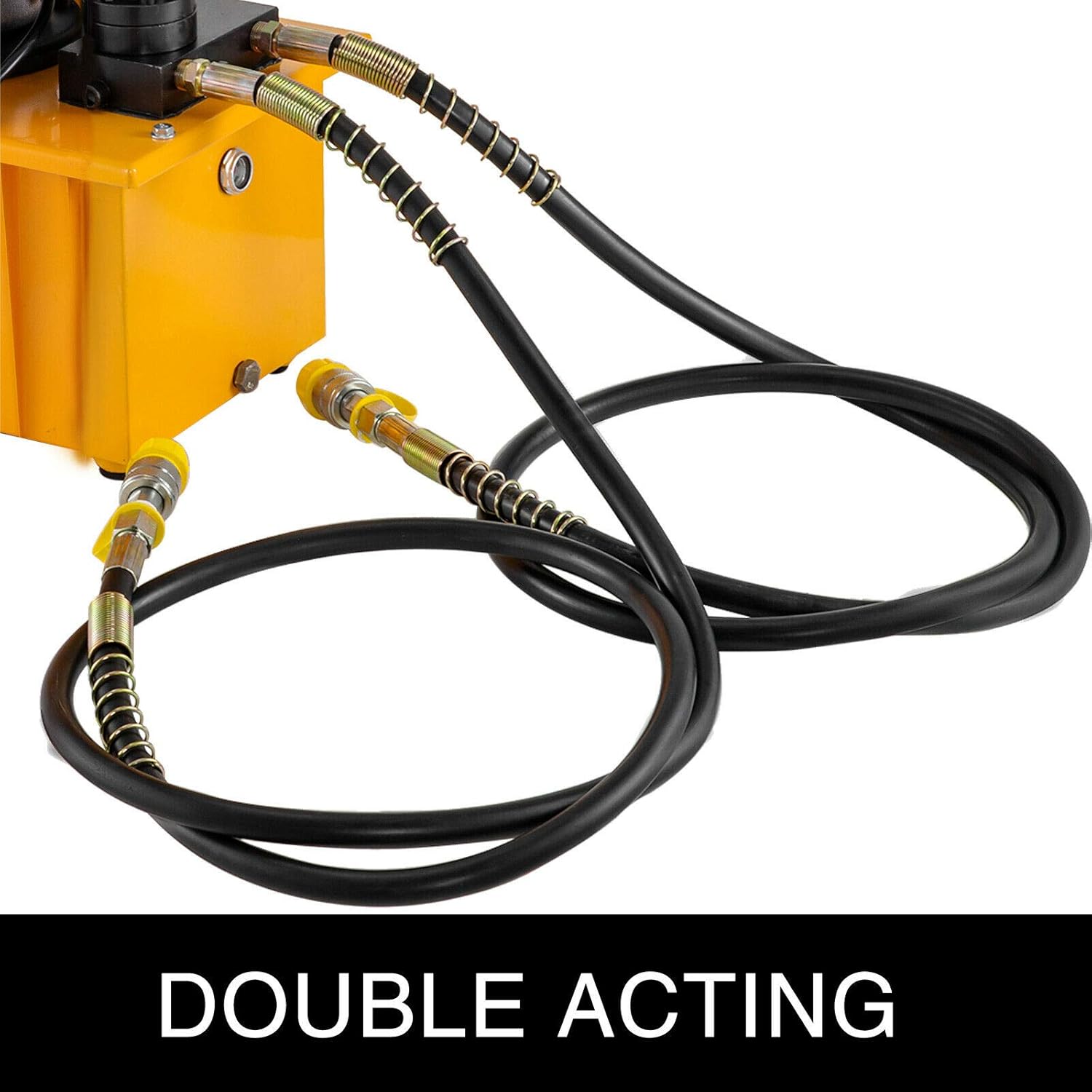 Happybuy Hydraulic Pump Electric Double Acting Manual Valve Hydraulic Pump 10000 PSI Electric Hydraulic Power Unit for Home and Commercial Using (Double Acting)