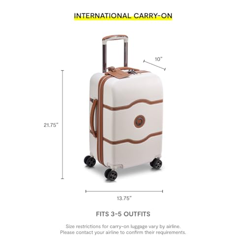DELSEY PARIS Chatelet Air 2.0 Hardside Luggage with Spinner Wheels, Angora, Checked-Large 28 Inch