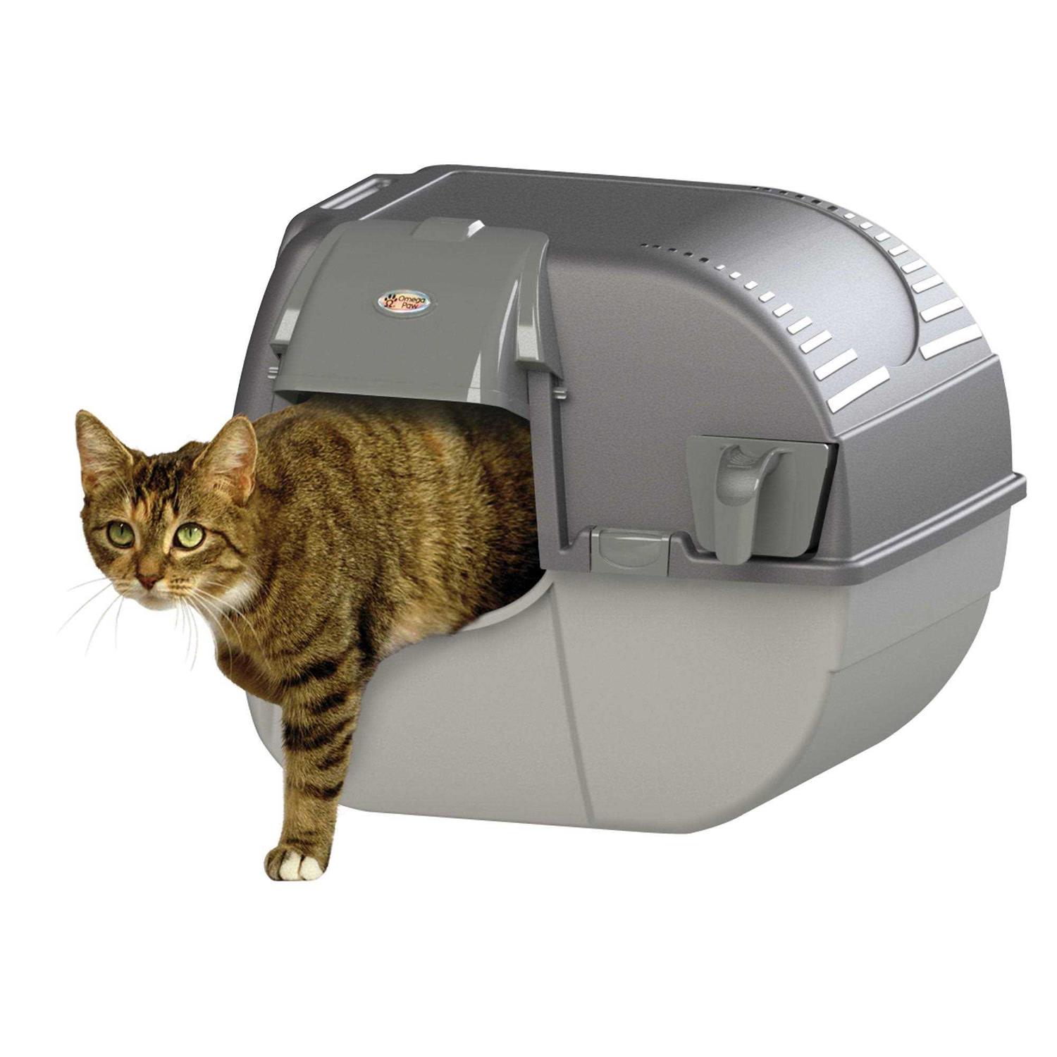 Omega Paw Easy Fill Roll n Clean Self Cleaning Cat Litter Box - Pet Supplies online store