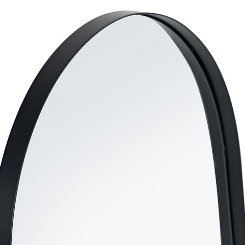 sogesfurniture Recessed Bathroom Medicine Cabinet with Mirror, 36"x24" Arched Recessed Bathroom Medicine Cabinet with Beveled Mirror, Wall Cabinet with Mirror Aluminum Frame, Silver