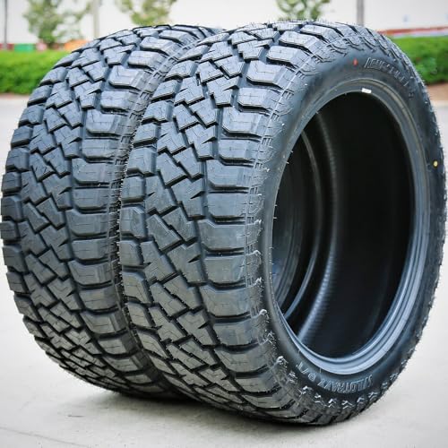 Wildtraxx R/T All-Terrain Mud Off-Road Light Truck Radial Tire-35X12.50R20LT 35X12.50X20 35X12.50-20 126R Load Range F LRF 12-Ply BSW Black Side Wall