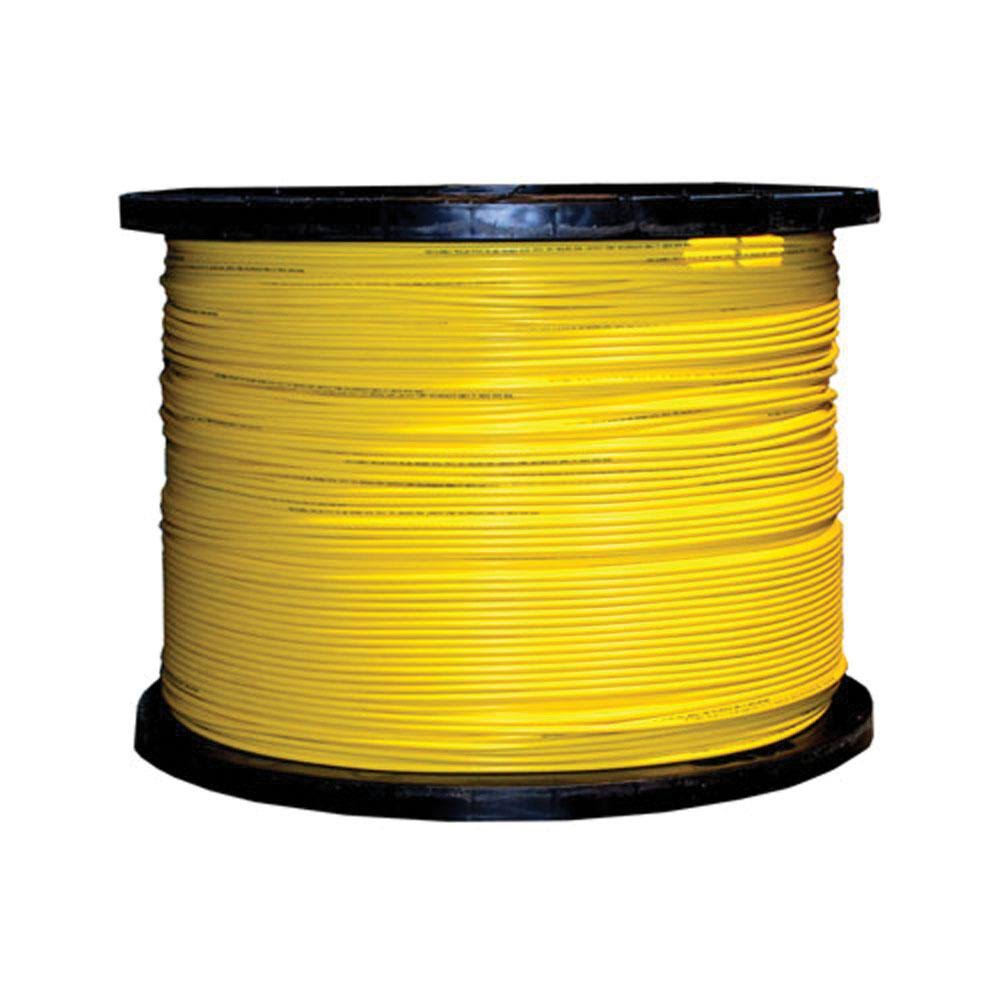 12 Fiber Indoor Distribution Fiber Optic Cable Singlemode 9/125 Yellow Riser Rated Spool 1000 Foot