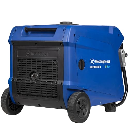 Westinghouse 11000 Peak Watt Tri-Fuel Portable Inverter Generator, Remote Start, Transfer Switch Ready, Gas/Propane/Natural Gas Powered, Low THD, Safe for Electronics, Parallel Capable, CO Sensor