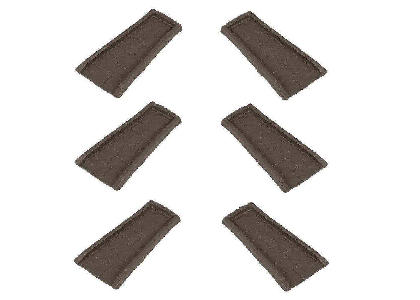 Suncast Outdoor Decorative Rain Gutter Downspout Splash BLOCK, Java (6 Pack)