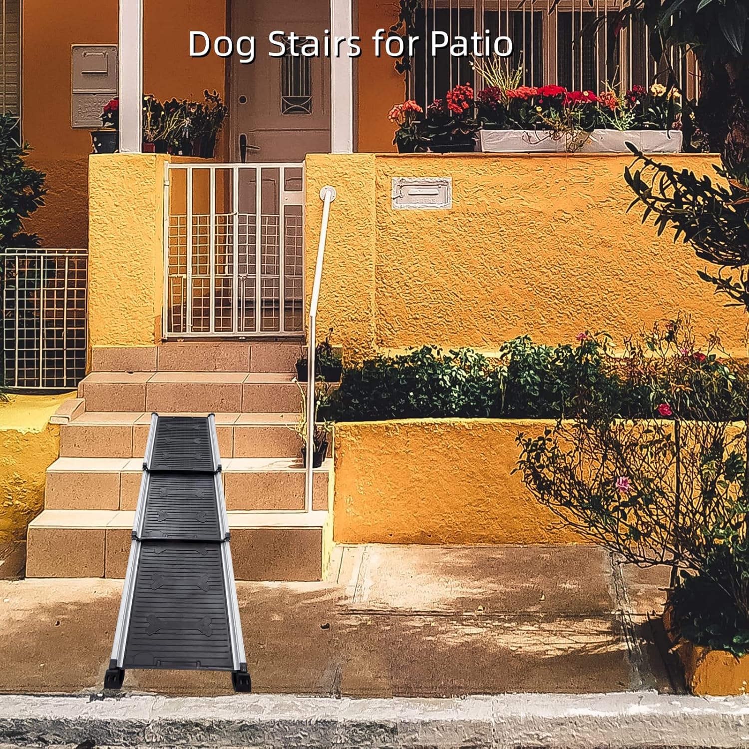Dog Ramp, 64"x16" Lightweight Pet Ramp, Collapsed Portable Car Ramps for Small, Medium, Large Dogs, Holds up to 185lbs, Available for Bed, Car, Truck, SUV, Anti-Resistant with Rubber Feet