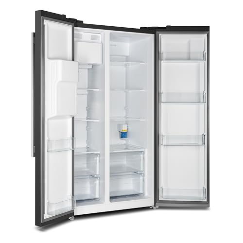 Forno Freestanding 36 Inch Side-by-Side Refrigerator and Freezer with 20 Cubic Ft. Capacity, Stainless Steel Built-In Fridge