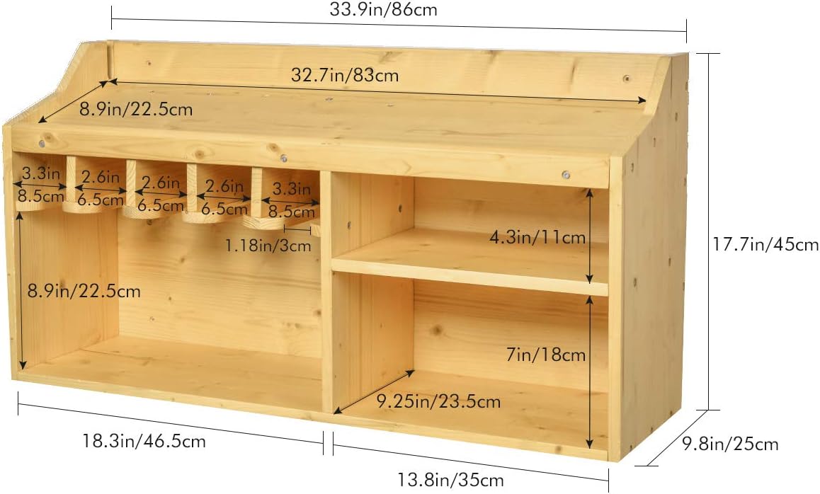 Power Tools Storage Organizers and Cabinets, Drill Charging Station, 5 Drill Hanging Slots, Wall Mount Impact Drivers Storage Dock with Widened Room for Circular Saw, Impact Wrench, Screwdriver Drill