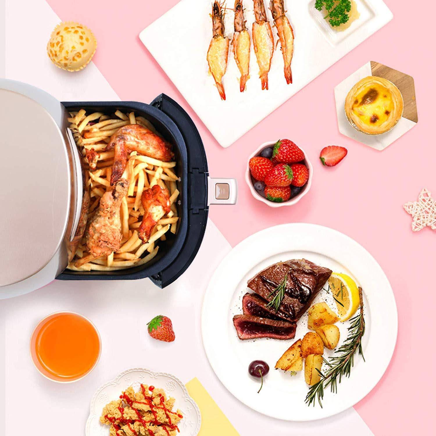 Kitchen Academy Air Fryer (50 Recipes) 5.8 qt Electric Hot Air Fryers XL Oven Oilless Cooker