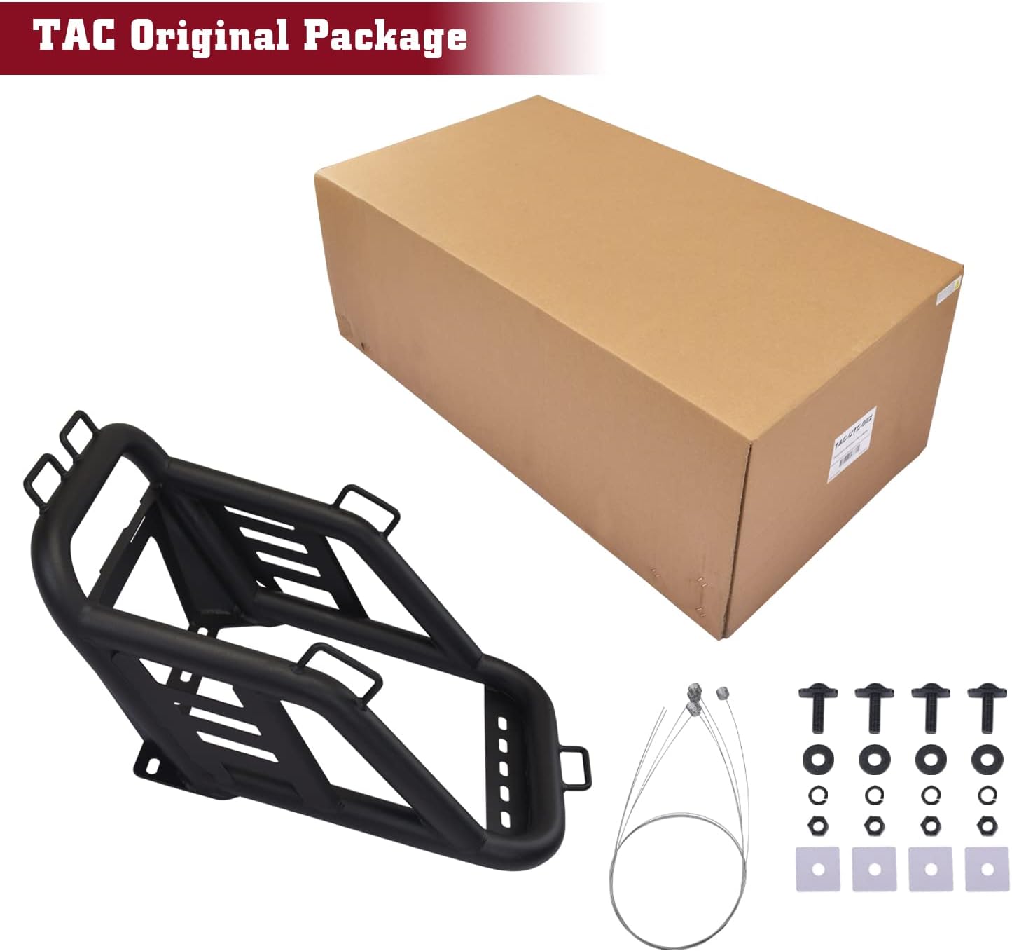 TAC Universal Spare Tire Carriers/Mount Fit for 40 inch Tire Heavy Duty Pickup Truck Bed Rack Accessories Organizer Holder Fine Textured Black