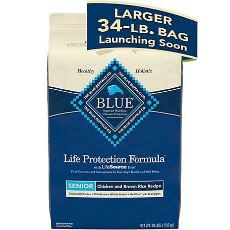 Blue Buffalo Life Protection Formula Natural Senior Chicken and Brown Rice Dry Dog Food - Pet Supplies online store