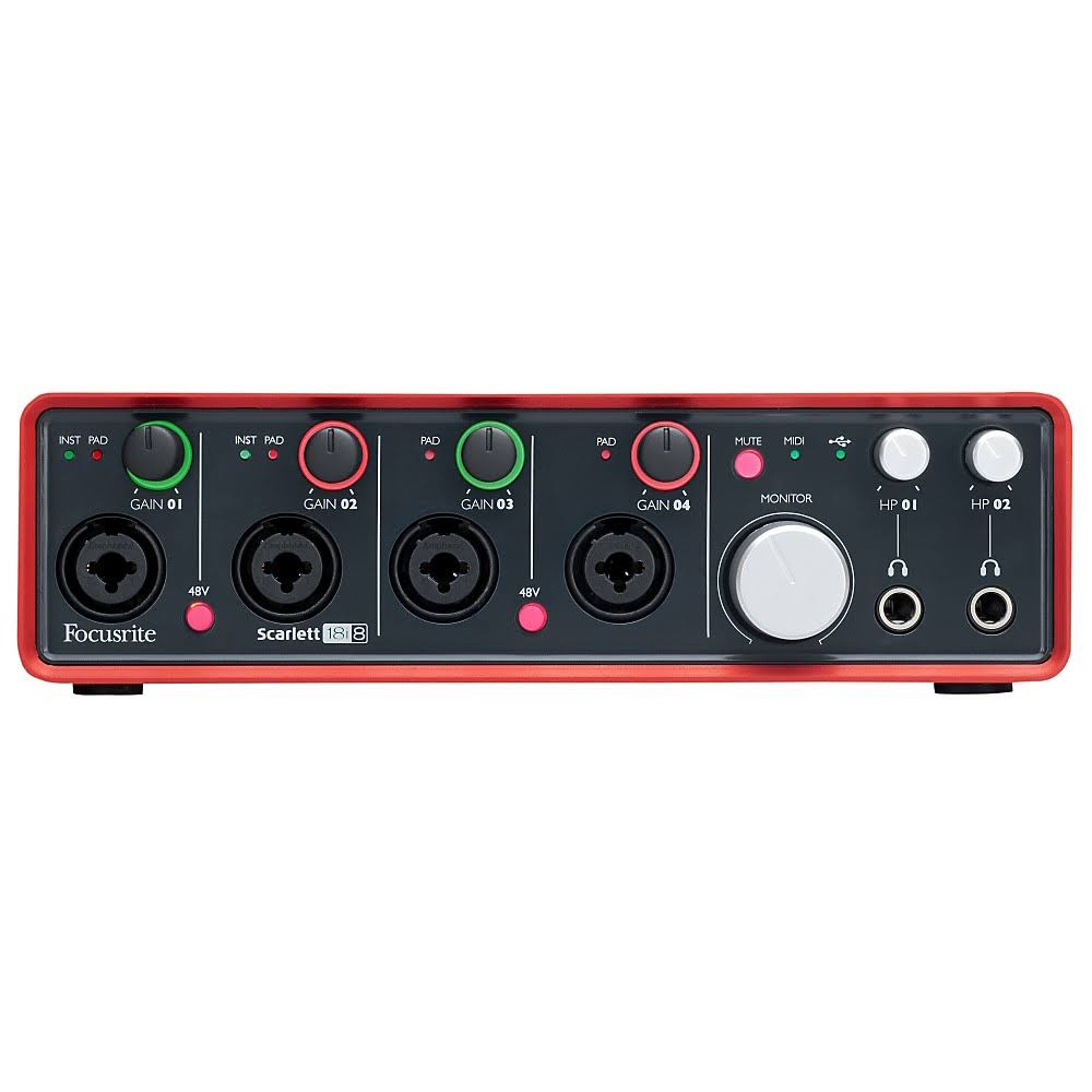 Focusrite Scarlett 18i8 USB 2.0 Audio Interface with Software - Stereo